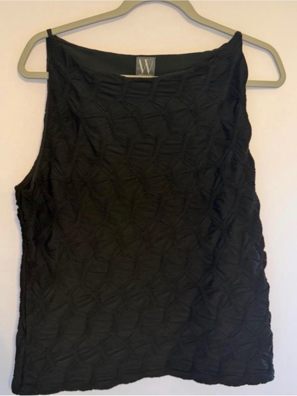 Worthington Black Textured Scoop Neck Tank